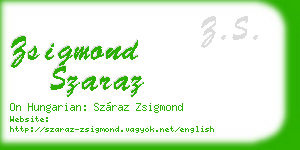 zsigmond szaraz business card